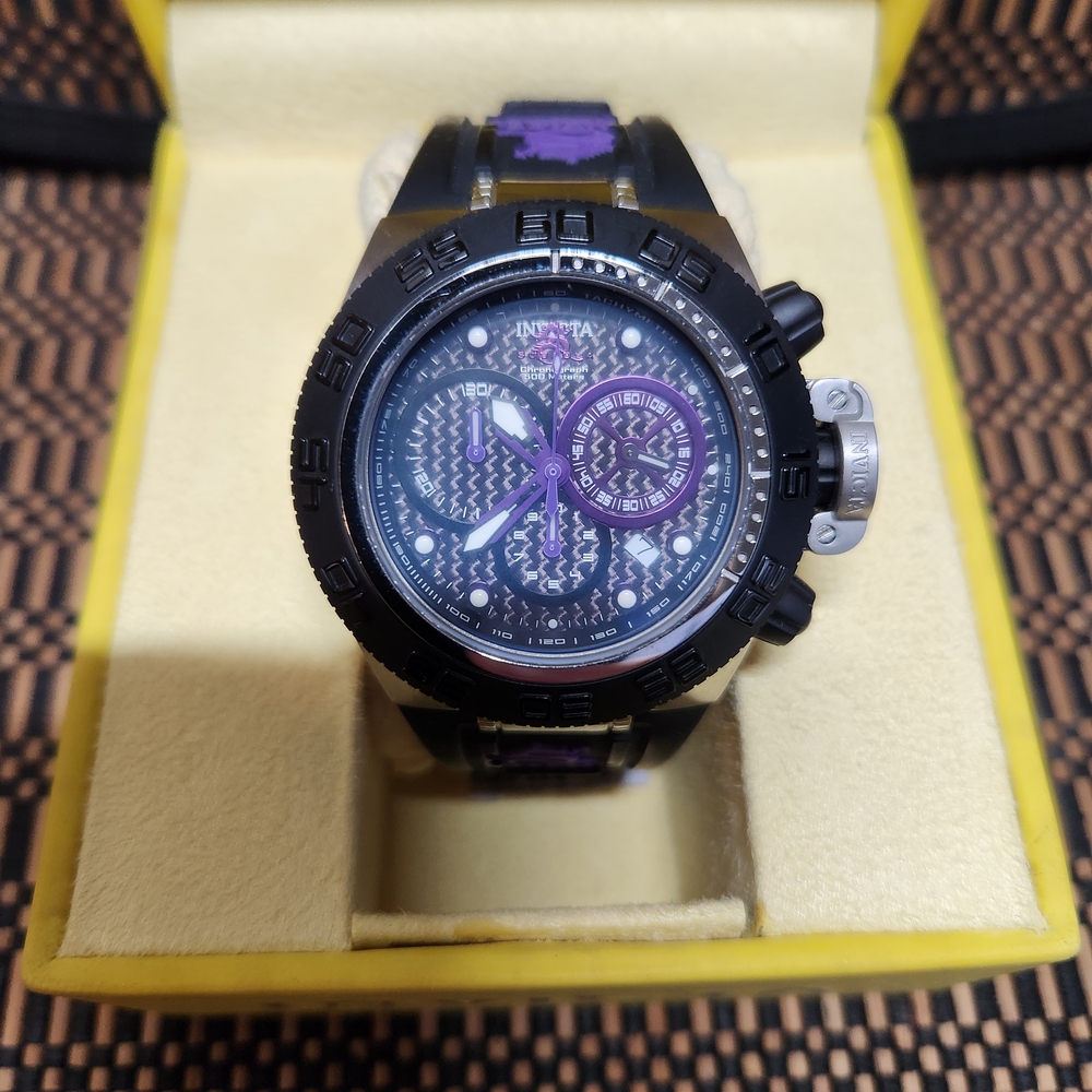 SOLD Dennis - Invicta Black and Purple Watch